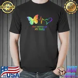 Good Heartbeat Being Straight Was My Phase Butterfly Black Shirt