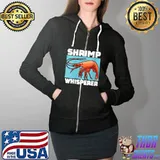 Great Prawn Whisper Design Seafood Lover T- Full Zip Hooded