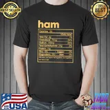 Ham Nutrition Facts 2021 Funny Thanksgiving Christmas Food T Shirt