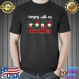 Hanging With My Gnomies Buffalo Funny Christmas Gnomes Squad T-shirt