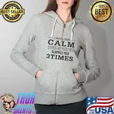 I may look calm but in my head I've slapped you 3 times Full Zip Hooded