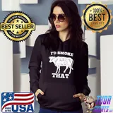 I'd smoke that cow funny grilling party saying vintage shirt