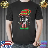 I'm the Irish Elf Family Group Matching Christmas Pajama T-shirt