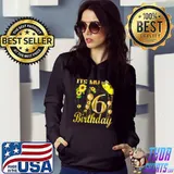 Its My 6th Birthday 6 Year Old Girl Sunflower Butterfly T-Shirt