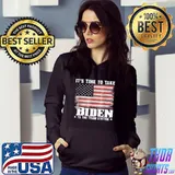 Its Time To Take Biden To The Train Station American Flag T-Shirt