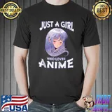 Just A Girl Who Loves Anime Gifts for Teen Girls Anime T-Shirt