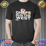 Kansas city Chiefs run the west 2021 AFC west Division champions trophy collection Unisex