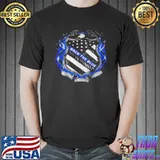 Law enforcement back the blue virtue respect honor shirt