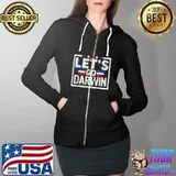 Lets Go Darwin T-Shirt Full Zip Hooded