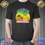 Life Is Better With Safemoon Safemoon Crypto Retro Beach Vintage T-Shirt