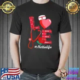 Love Heart Stethoscope Nurse Life Valentine Day 2022 Women T-Shirt