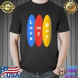 Love My Boy Above Circle Design T-Shirt