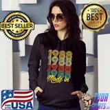 Made In 1988 Vintage 33rd Birthday Distressed 33 Years Old T-Shirt