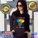 Made in Medellin gift sunflower natur Colombia T-shirt