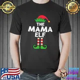 Mama Elf Matching Family Christmas Party Pajama T-Shirt