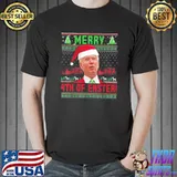 Merry 4th Of Easter Christmas Ugly Sweater Joe Biden X-mas T-Shirt