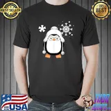 Merry Christmas, Cute Penguin And Snowflake T-Shirt