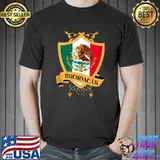 Michoacan Mexico Gold Crest, Mexican Flag Souvenir T- Unisex