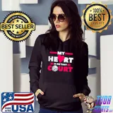 My Heart Is On The Court Volleyball T Shirt