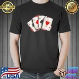 Nice Aces Stud Hands Lucky Souvenir Las Vegas Shirt