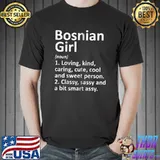 Nice BOSNIAN GIRL BOSNIA AND HERZEGOVINA Gift Funny Country Roots T- Unisex