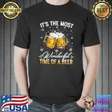 Nice Christmas Lights It's The Most Wonderful Time For A Beer T-shirt