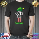 Nice Cute Elf Matching Family Group Christmas Party Pajama T-Shirt