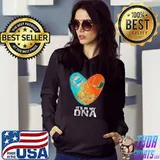 Nice dolphins hurricanes it's in my DNA heart fingerprints shirt