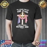 Nice I stand for the flag and i kneel before god cross shirt