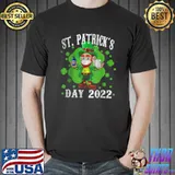 Nice Leprechaun Wearing Mask Funny Saint Patrick’s Day 2022 T Shirt Unisex