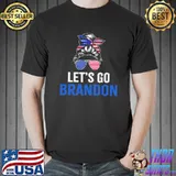 Nice Let's Go Brandon Apparel American Flag Shirt