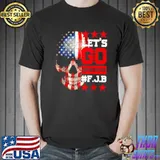 Nice Let’s Go Brandon Tee Conservative Anti Liberal US Skull Flag T Shirt