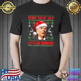 Nice Merry 4th of July Let's go Branson Brandon Ugly Sweater T-Shirt