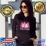Nice Merry and Bright Pink Christmas Tree, Pink Christmas Costume T-Shirt