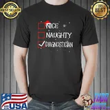 Nice Naughty Diagnostician Christmas List Xmas Santa Claus T-Shirt
