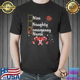 Nice Nice naughty emergency nurse funny christmas santa checklist Unisex