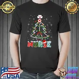 Nice Nurse Christmas Tree Nurse Love Gift T-Shirt