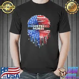 Nice Registered Nurse American Flag Shirt
