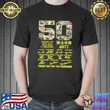 Nice Years Of 1972-2022 11 Seasons MASH 4077 Thank You For The Memories Signature Shirt