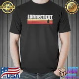 Official Connecticut Retro Style Shirt Vintage 70s 80s 90s Home T- Unisex