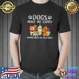 Official Dogs Make Me Happy Humans Make My Head Hurt T Shirt