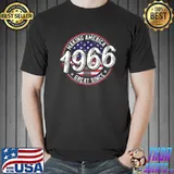 Official Making America Great Since 1966 American Flag Birthday T-Shirt