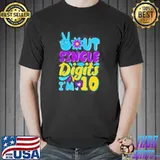 Official Peace Out Single Digits Im 10 Years Old T-Shirt