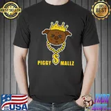 Official Piggy Smallz Hip Hop Rnb Gangsta Funny Pig Black History Shirt
