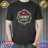 Official Santa's Favorite Dentist Funny Christmas Premium T-Shirt