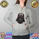 Official Star Wars Darth Vader Floral Helmet Portrait Shirt Full Zip Hooded
