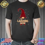 Official The Laughing Christmas Gnome Pajama Premium T-Shirt