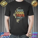 Official Vintage Reel Cool Papa Funny Fisherman T-shirt