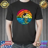Orca Water Killer Whale Colorful Stained Glass Design T Shirt