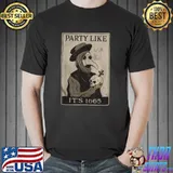 Original party like it’s 1665 skull and face cover plague doctor mask T-Shirt B09JXLKNH4